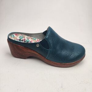 Alegria Sereniti Roman Candle Teal Leather Women’s Clogs Size 37 US 7-7.5